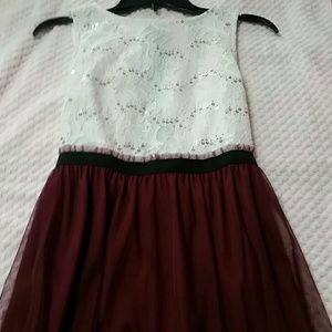 Ivory and Maroon Dress Junior5